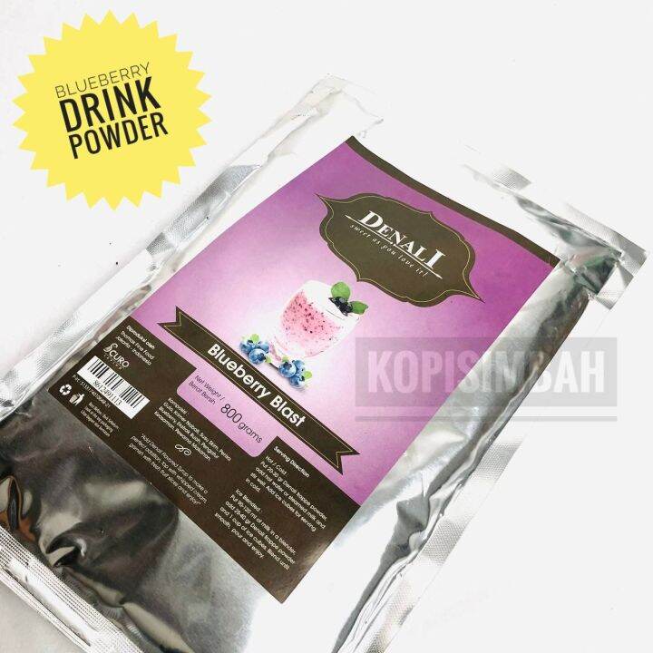 Powder DENALI Rasa BLUEBERRY BLAST 800 Gram Bubuk Minuman Blue Berry