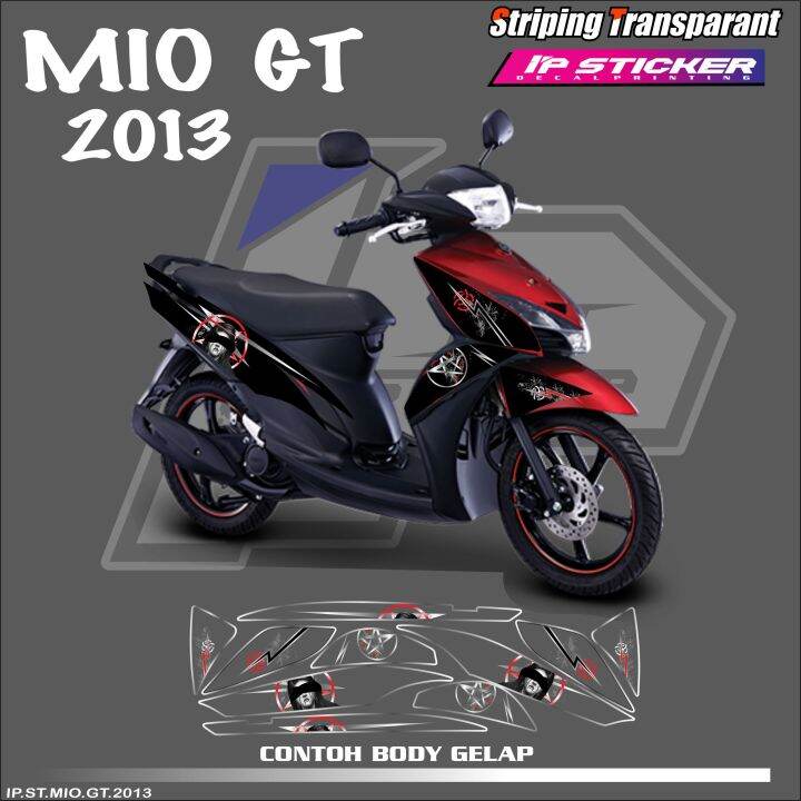 COD STIKER STRIPING MOTOR YAMAHA MIO GT 2013 STIKER LIST STIKER MOTOR