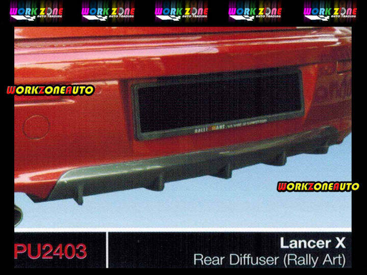 PU2403 Mitsubishi Lancer X Face Lift PU Rear Diffuser Rally Art Body