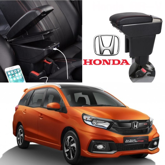 Arm Rest Box Kotak Alas Lengan HONDA MOBILIO Dual Stack 7 Port USB