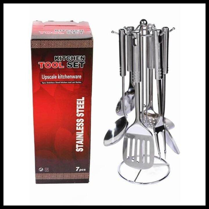 Spatula Stainless Steel Set Pcs Sodet Sutil Alat Masak Dapur Stainless