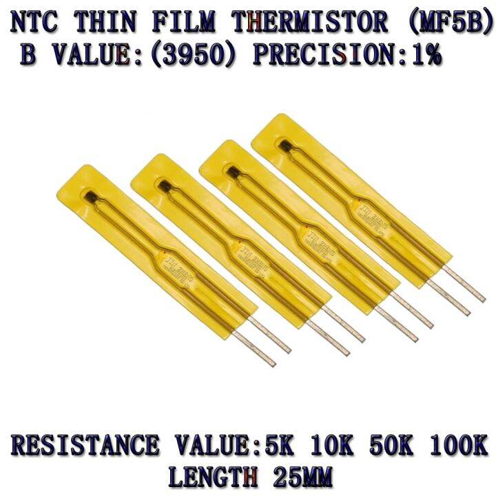 10Pc NTC Thin Film Thermistor 2 5CM 3950 5K 10K 50K 100K MF5B SMD 1