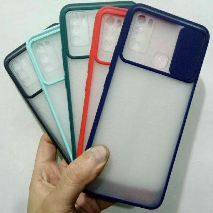 SLIDING CASE INFINIX HOT 9 PLAY CASE DOVE MATTE TRANSPARAN SLIM FUZE