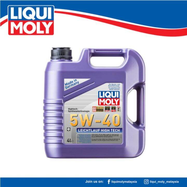 Liqui Moly 5w40 Leichtlauf High Tech 4L Fully Synthetic Engine Oil