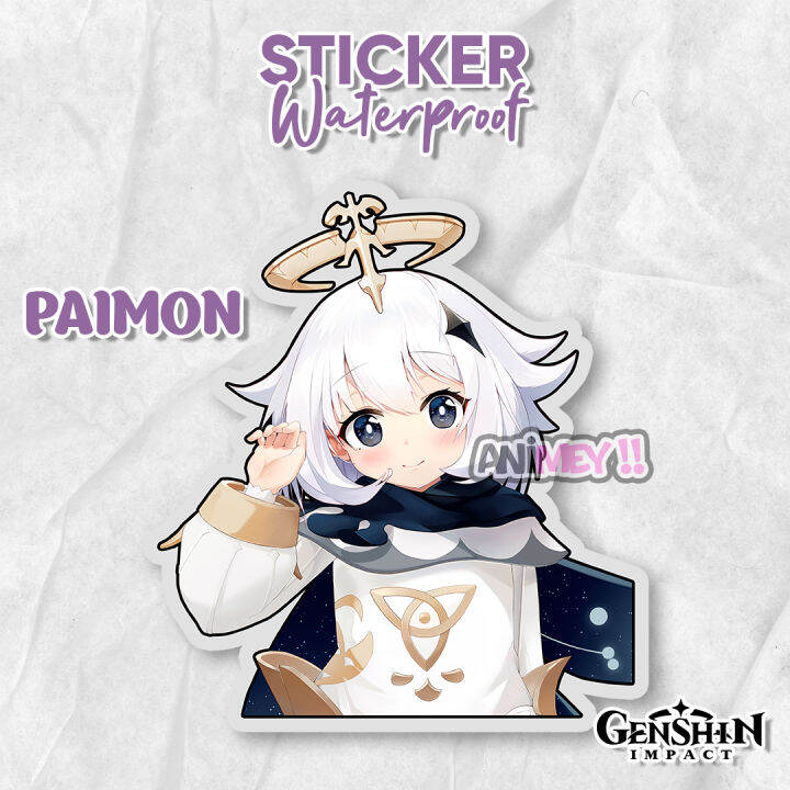 Stiker Paimon Genshin Impact Sticker Anime Waterproof Lazada Indonesia