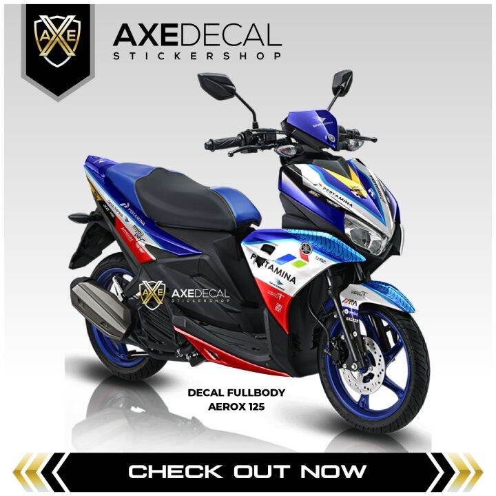 Decal Aerox Mandalika Pertamina Stiker Motor Yamaha Aerox