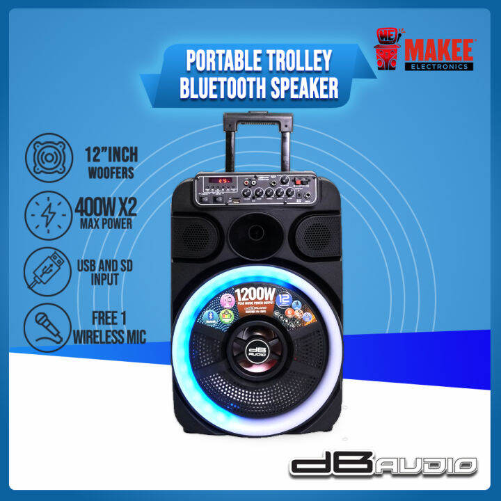 Db Audio By Astron Bluetrek Pa S Portable Mobile Trolley Bluetooth