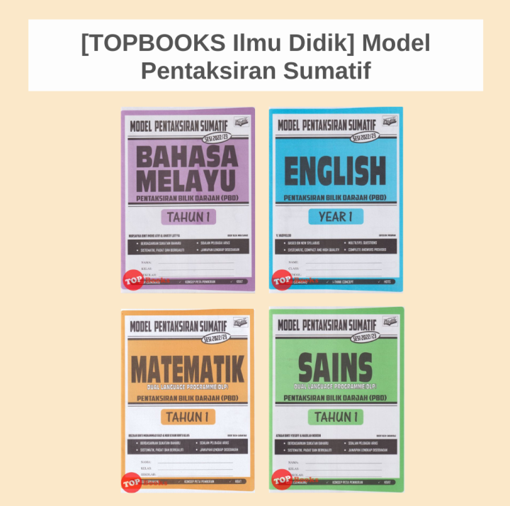 TOPBOOKS Ilmu Didik Model Pentaksiran Sumatif Bahasa Melayu Tahun 1 2