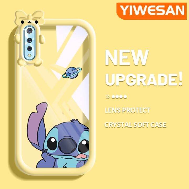 Yiwesan Casing Casing Untuk Vivo S Lucu Kartun Stitch Modis Warna