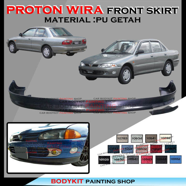 Proton Wira Satria Putra C Spec Pu Front Skirt Lip With Removable