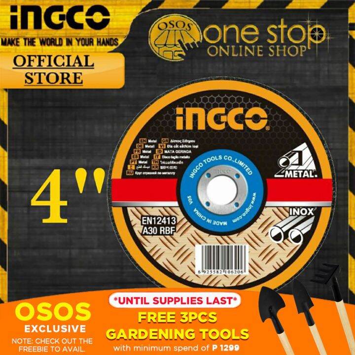 Ingco Original High Efficient Abrasive Metal Cutting Disc 4 For Angle