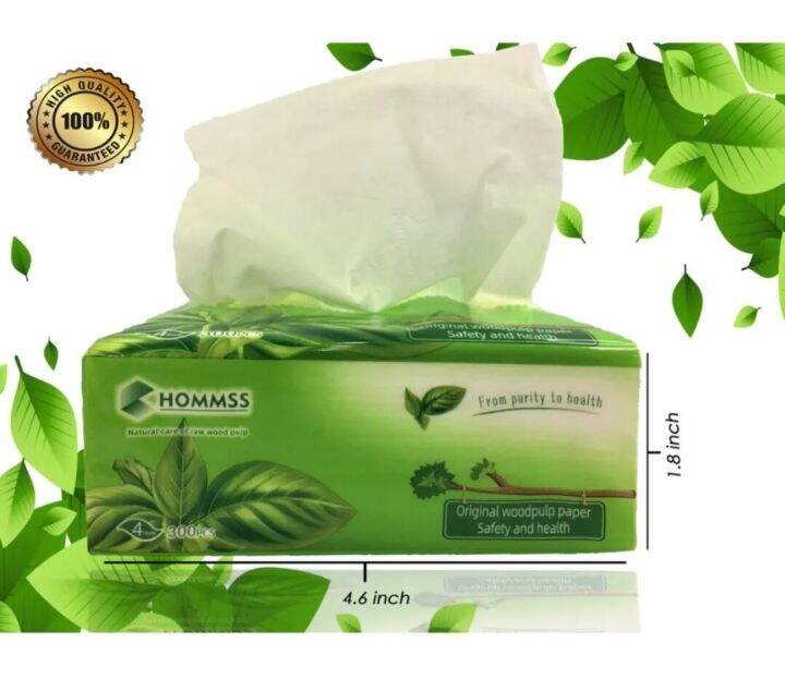 Sheets X Packs Tc Organic Green Tea Facial Tissue Paper Towel