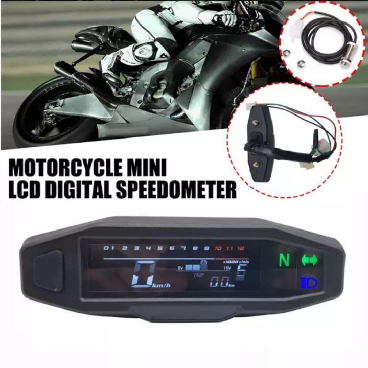 Speedometer Digital Mini Model Ktm Xc Spido Led Full Indikator