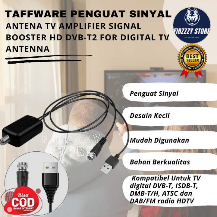 Penguat Sinyal Antena Tv Amplifier Signal Booster Hd Dvb T For Digital