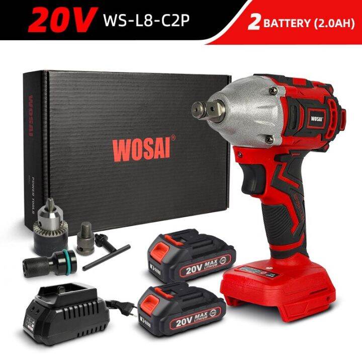 Wosai Mt Series Electric Impact Wrench Drill V Brushless Wrench Li