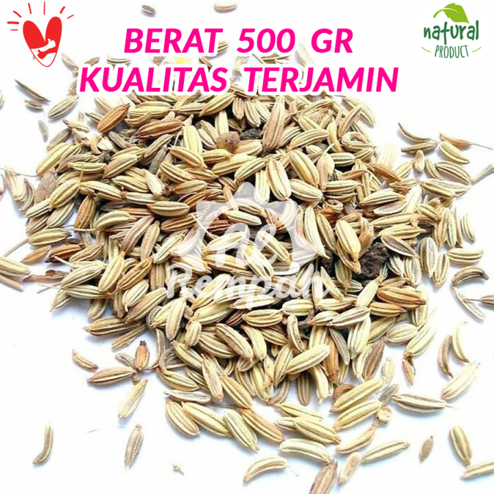 Biji Adas Adas Manis Fennel Seed 500 Gr Grade A Produk Premium