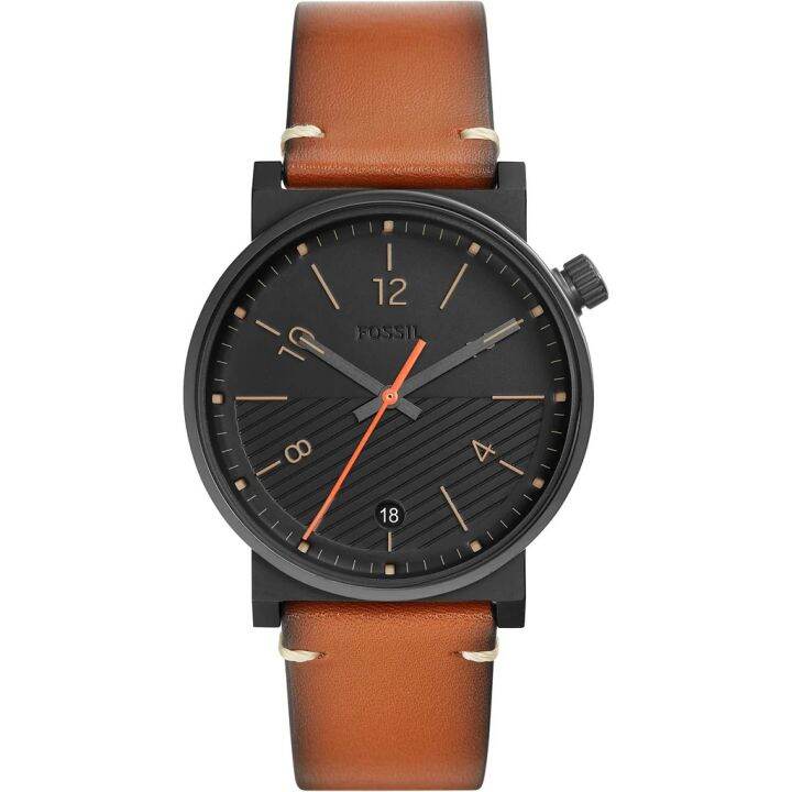 Fossil Men S FS5507 Barstow Three Hand Luggage Leather Watch Lazada