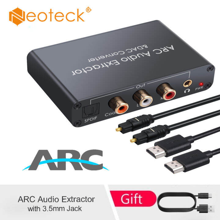 Neoteck HDMI อะแดปเตอรเสยง ARC Audio Extractor ดจตอลออปตคอล