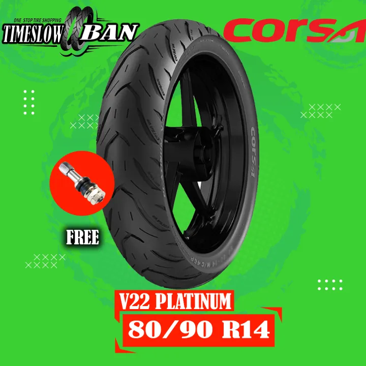 Ban Motor Matic CORSA V22 PLATINUM 80 90 Ring 14 Tubeless Lazada