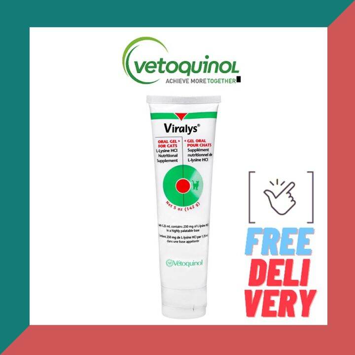 Vetoquinol Viralys L Lysine Supplement Oral Gel For Cats G