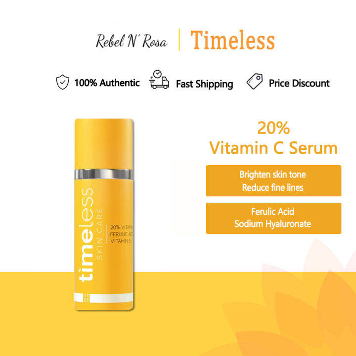 Timeless 20 Vitamin C E Ferulic Acid Serum Antioxidant Whitening