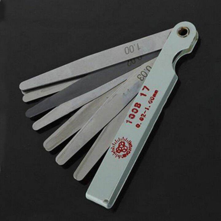 17 Blades Spark Plug Thickness Gap Metric Filler Feeler Gauge Metric