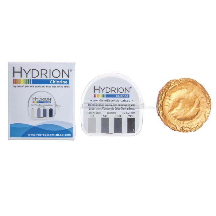 Hydrion Chlorine Test Strips Roll Ppm With Dispenser And Color