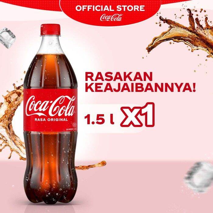 Coca Cola Original Minuman Soda Rasa Kola Botol 1 5L Lazada Indonesia