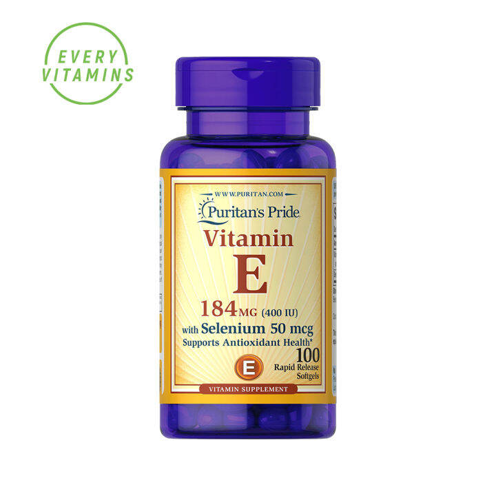 Vitamin E Selenium Iu Mcg Softgels Puritan S Pride Lazada Ph