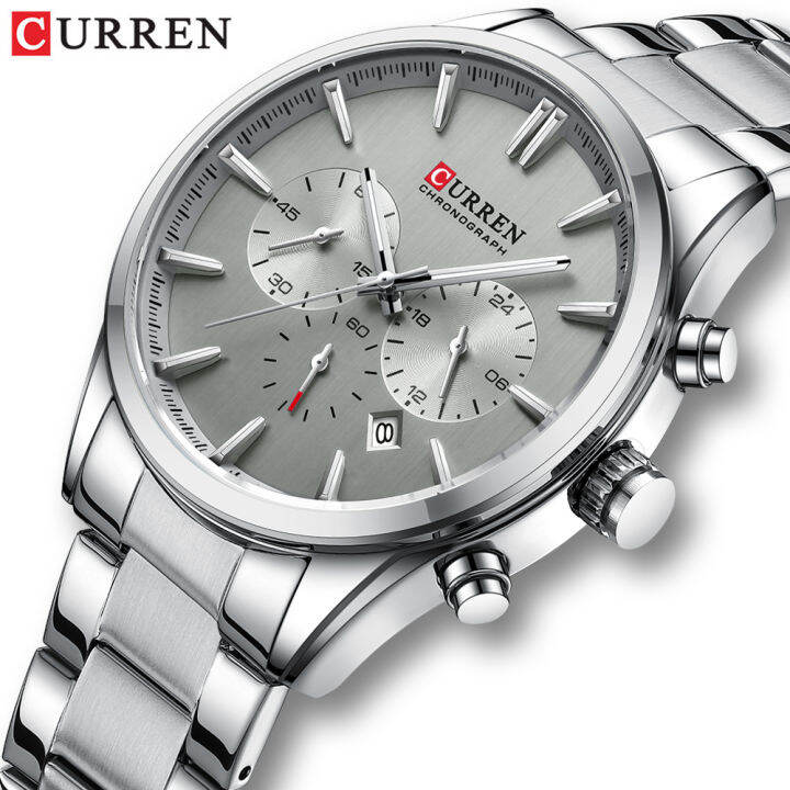 CURREN Man WristWatch Waterproof Chronograph Men Watch Military Top