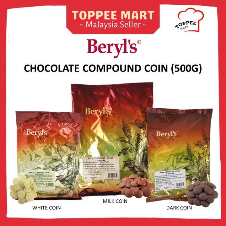 Beryls Chocolate Compound Coins Dark White Milk Coins G Beryls