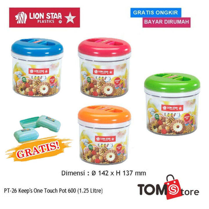 Tomo Store Toples Plastik Fresh Sealware Toples Bening Tempat