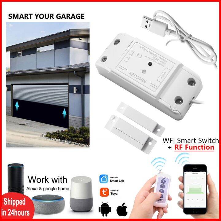 Tuya Wifi Garage Gate Door Opener Controller Smart Life App Wireless