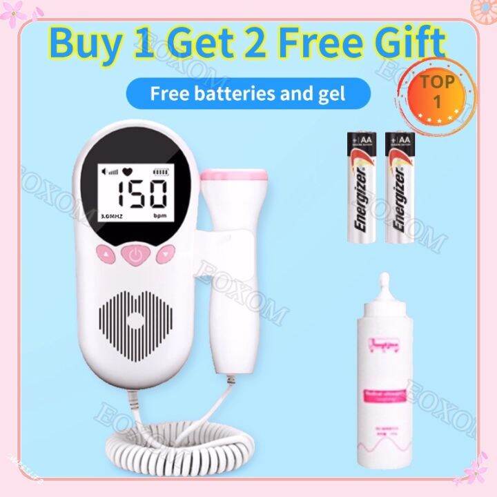 Free Battery Gelfetal Doppler Baby Device Portable Heartbeat Monitor