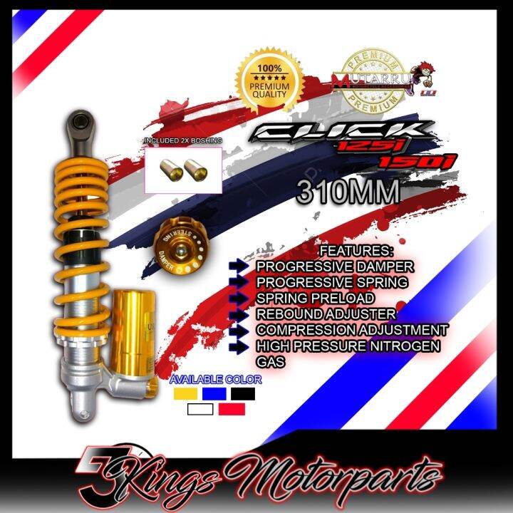 ORIGINAL MUTARRU INVERTED REAR SHOCK V2 ADJUSTABLE REBOUND FOR CLICK