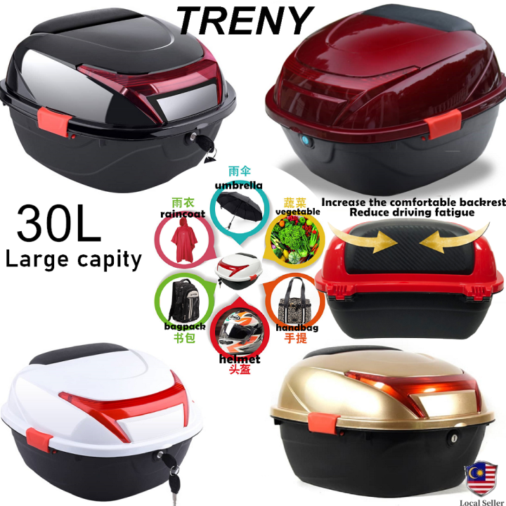 Treny L Motorcycle Tail Box Universal Large Thickened Toolbox