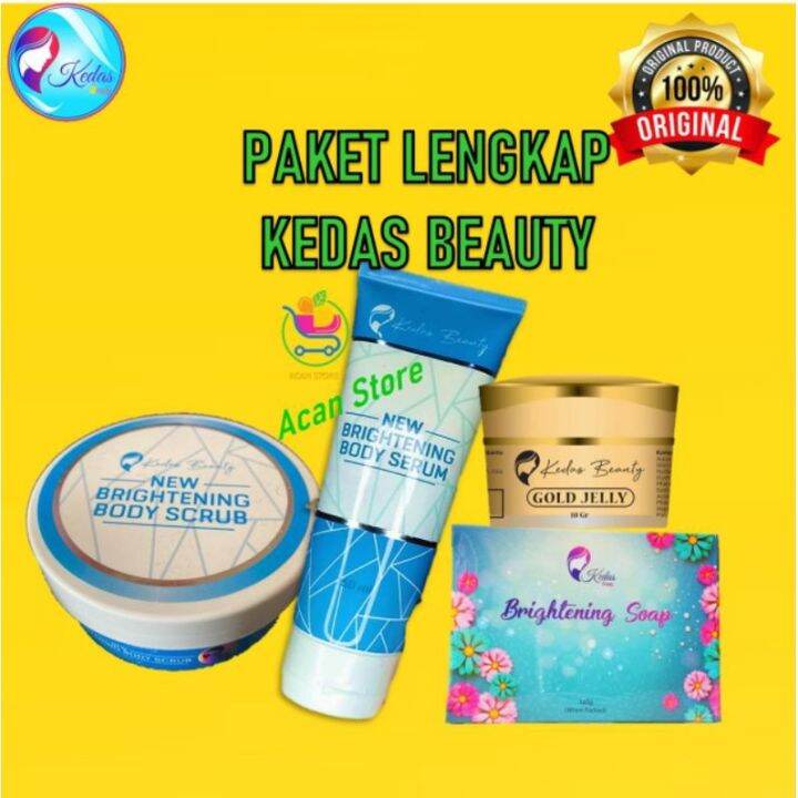 Paket 3 In 1 Kedas Beauty Body Serum Gold Jelly Sabun Lazada