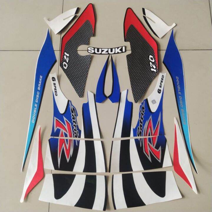 Striping Suzuki Satria 120r Lumba Kotak 2tak 2001 2002 Stiker List Body