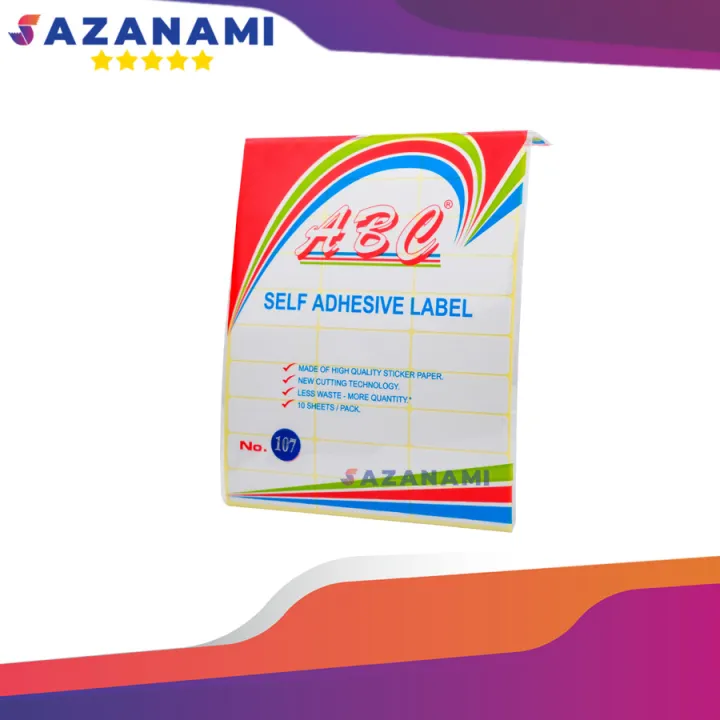 Abc Label Stiker Label Self Adhesive Label Label Undangan Lazada