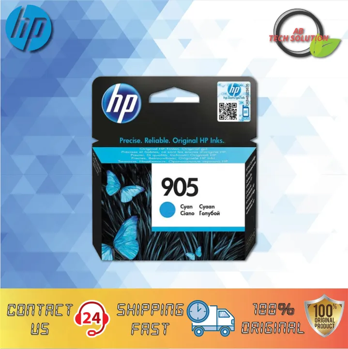 HP 905 Cyan Original Ink Cartridge Lazada