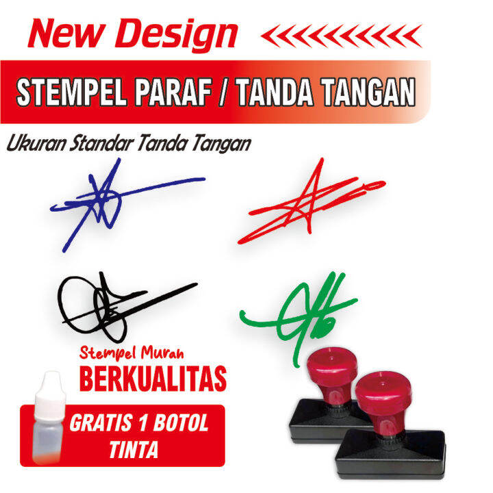 Stempel Flash Tanda Tangan Paraf Otomatis Free Tinta Lazada Indonesia