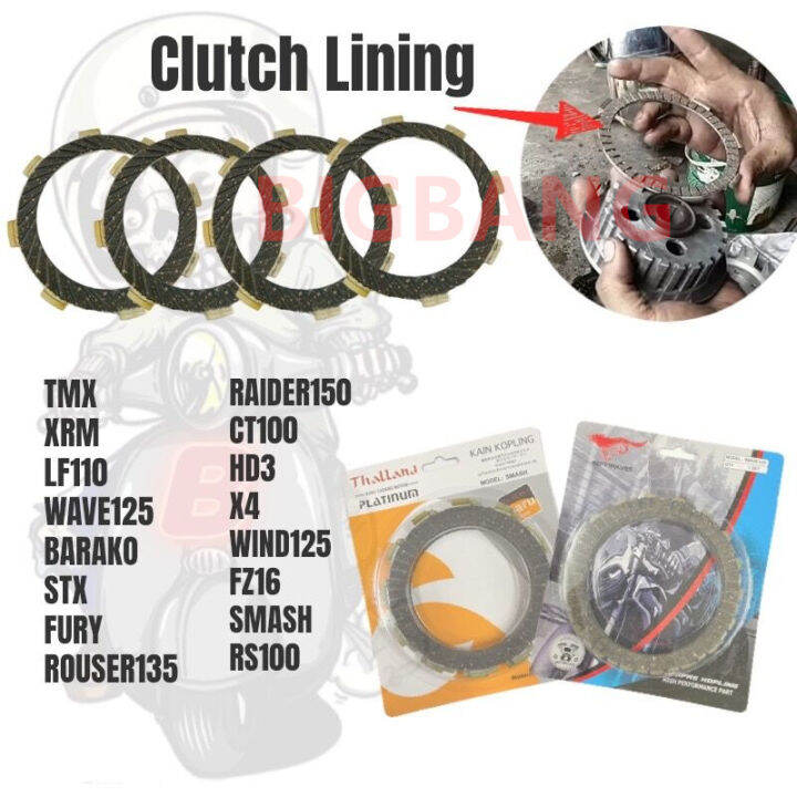 Motorcycle Set Clutch Lining Lifan 110 Xrm Wave 125 Tmx Smash