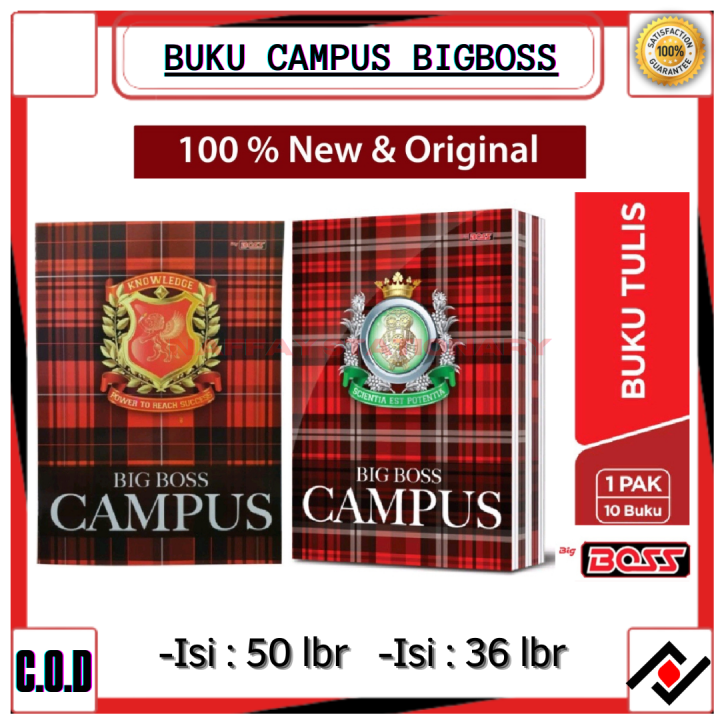 Promo Buku Tulis Big Boss Campus Isi 36 Isi 50 Lembar Lazada Indonesia