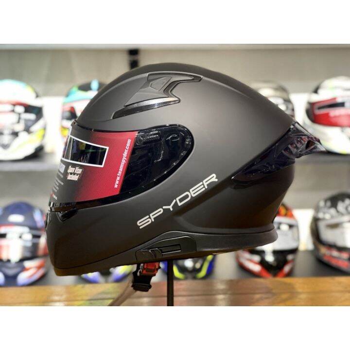 Spyder Recon Full Face Helmet With Dual Visor And Free Extra Clear