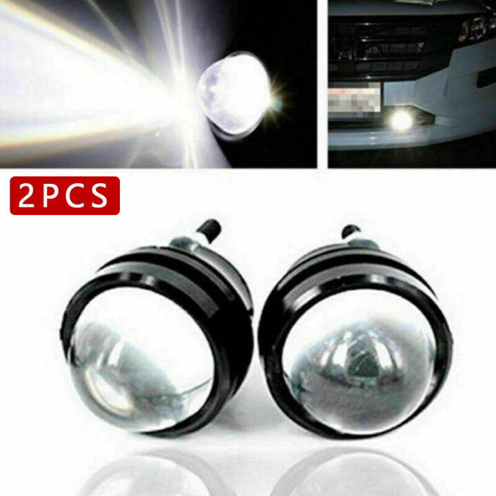 Pcs Fish Eye Led Lights Car High Power Drl Light Bulb W Projector