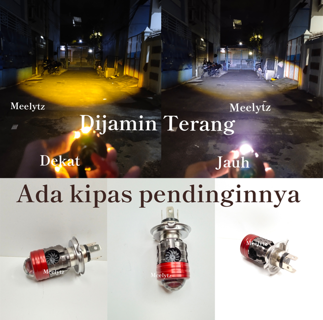 Lampu Utama Led IBRIGHT Laser Kipas H4 Projector Premium Super Terang