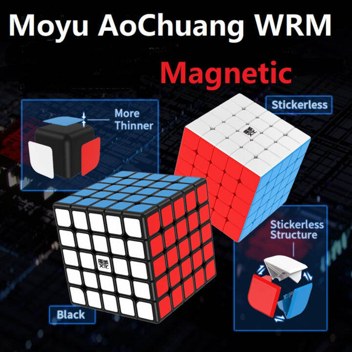 Moyu WR M WR 5x5 4x4 3x3 2x2 Black Stickerless Speed Cube WRM 2X2 3X3