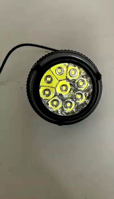 Lampu Tembak Sorot LED Bracket Spion 9 Mata Dengan Angel Eye 5 Mode