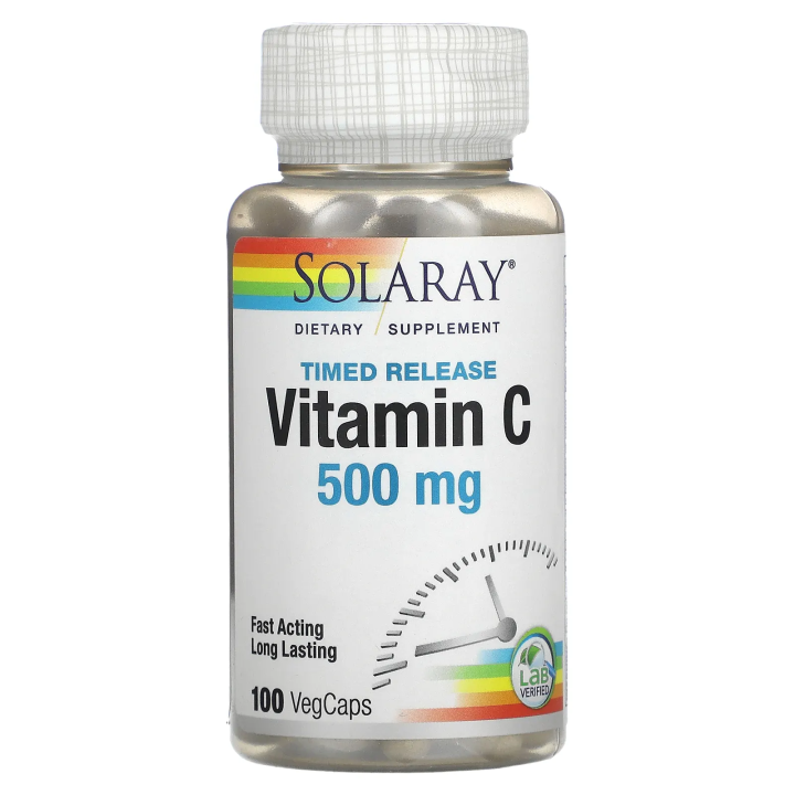 Solaray Vitamin C Time Release 500 Mg 100 VegCaps Lazada PH