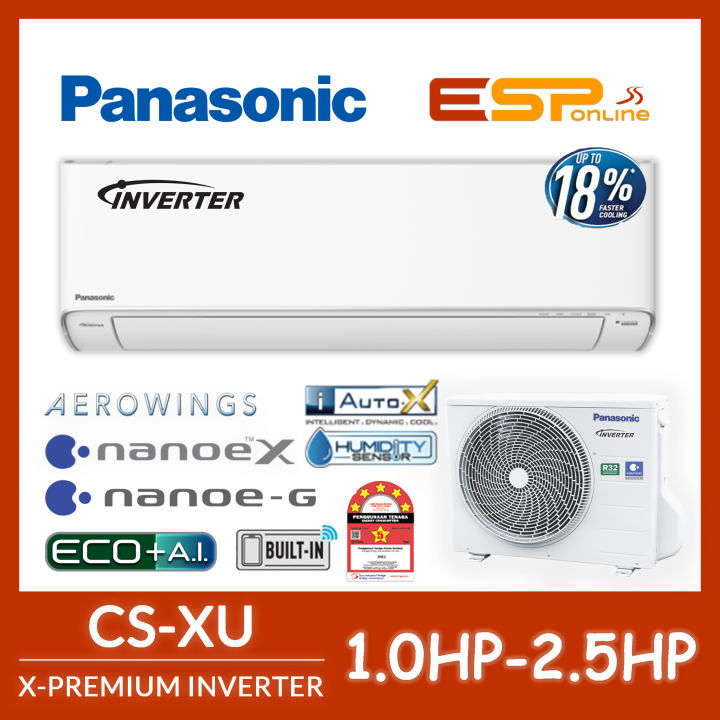 Panasonic R32 X Premium Inverter 1 0HP 2 5HP Air Conditioner CS XU